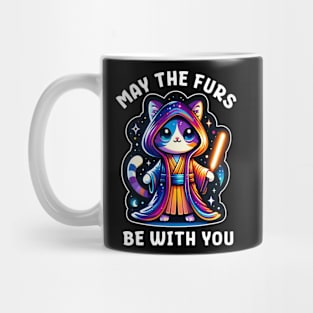 May the 4th be with You Funny Cat Lover Pun Jedi Mug